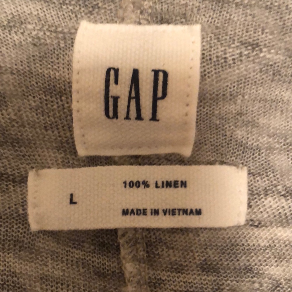 Gap linen marled grey open front cardigan - Picture 3 of 3